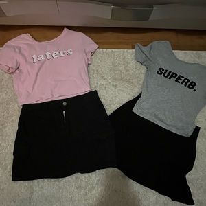 SKIRTS AND SHIRT SET